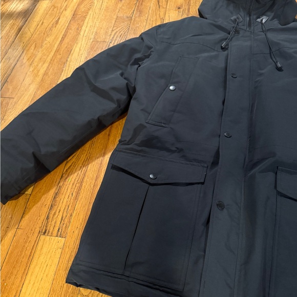 Schott Brooklyn Cotton Blend Down Filled Parka Black Large - Picture 2 of 12